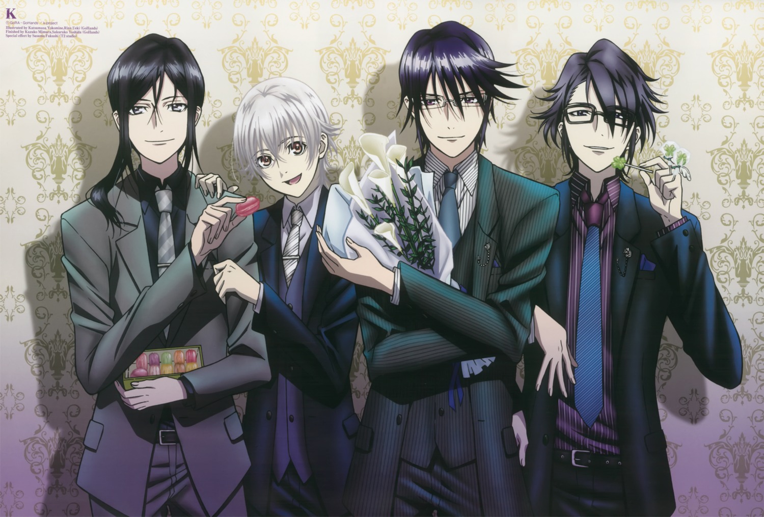 fushimi_saruhiko isana_yashiro k male munakata_reisi ueki_rina yatogami_kuroh yokomine_katsukasa