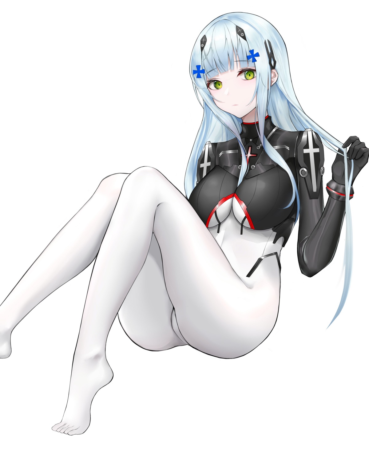 bodysuit feet girls_frontline hk416_(girls_frontline) jin_mu_mulin