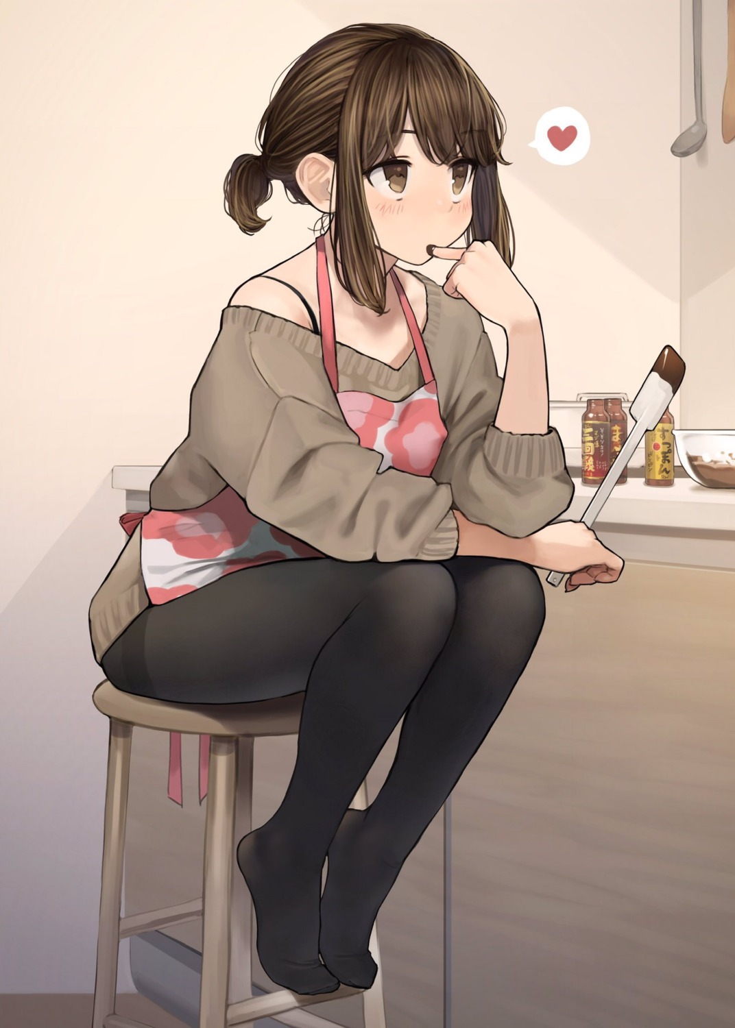 ganbare_douki-chan pantyhose sweater valentine yom