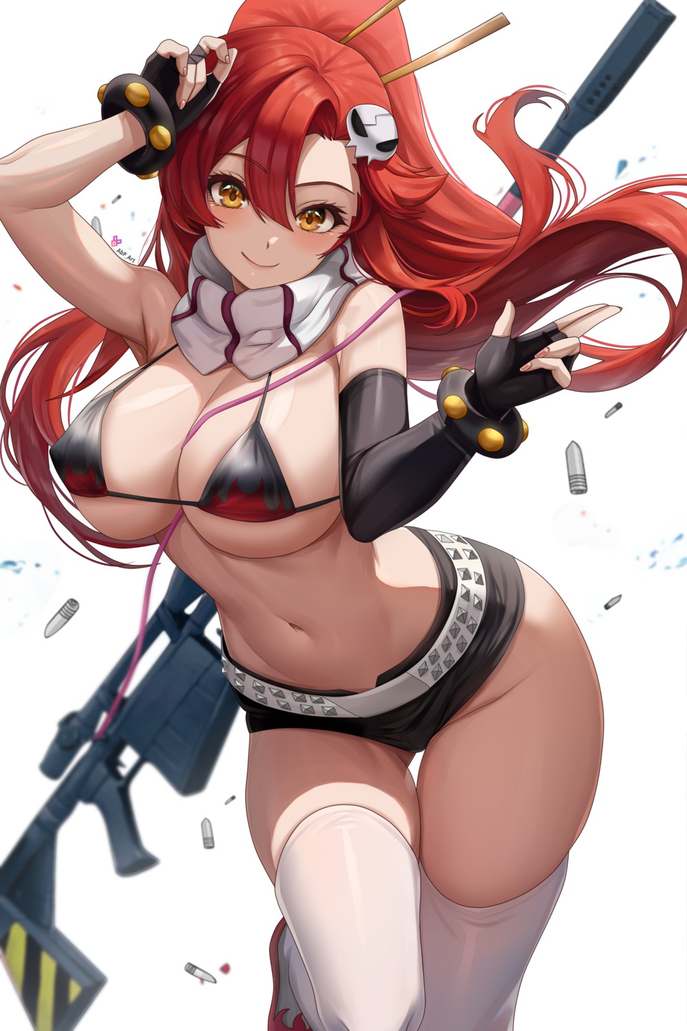 abpart bikini_top gun swimsuits tengen_toppa_gurren_lagann thighhighs yoko