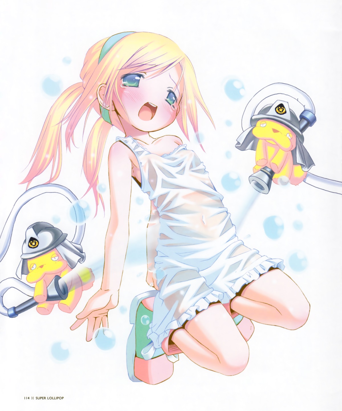 dress loli no_bra pop see_through summer_dress wet_clothes