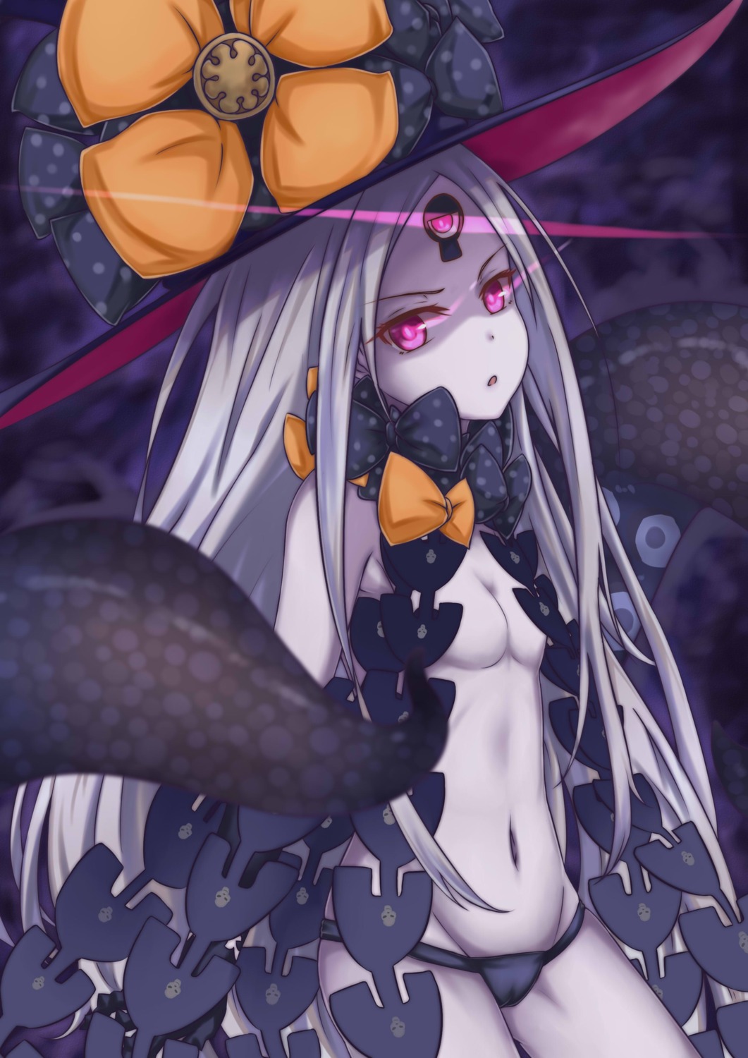 abigail_williams_(fate) cameltoe fate/grand_order loli pantsu tentacles thong topless witch zongren