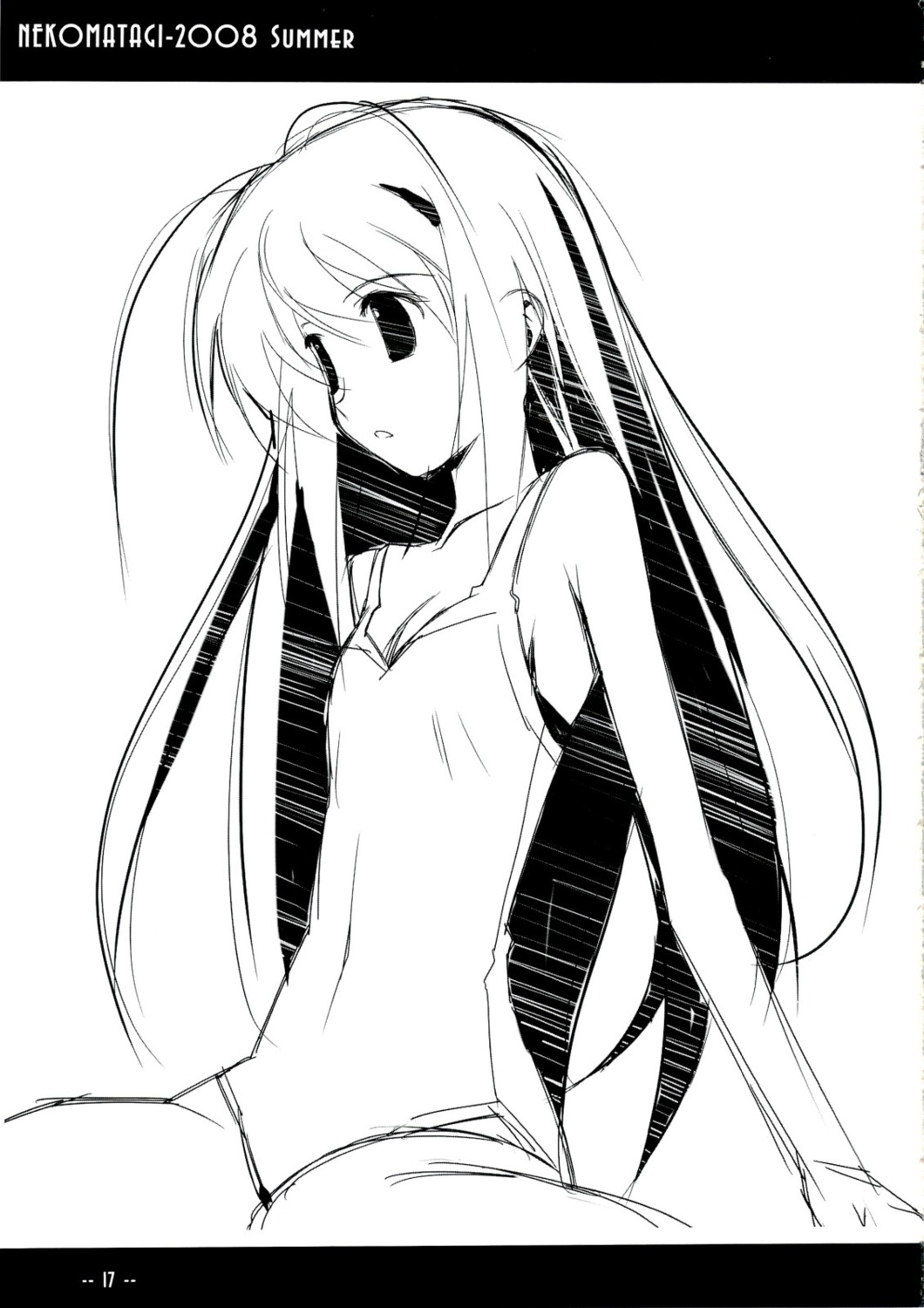 monochrome nekoyashiki sasaki_mutsumi sketch swimsuits