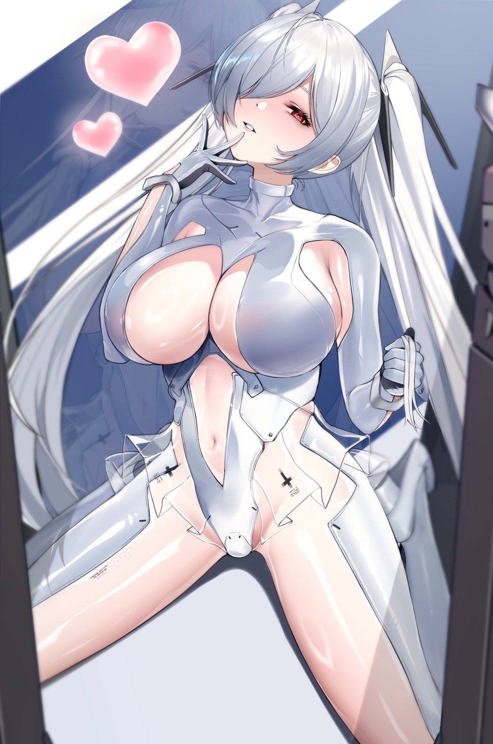 bodysuit cinderella_(nikke) goddess_of_victory:_nikke mcic0 no_bra see_through