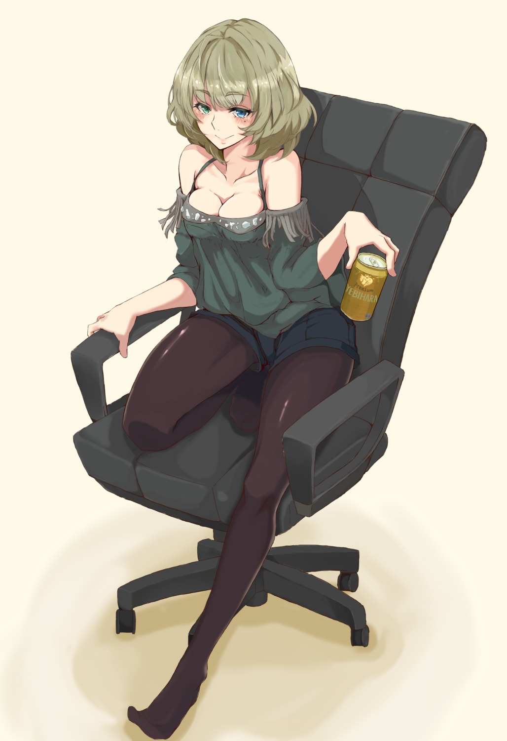 cleavage heterochromia ida_shigeranai pantyhose takagaki_kaede the_idolm@ster the_idolm@ster_cinderella_girls