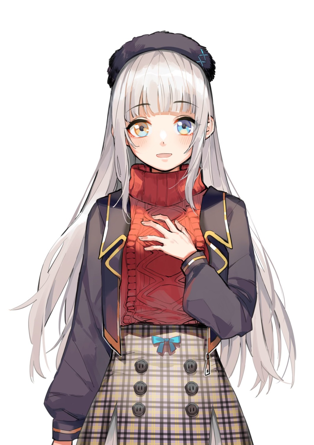 heterochromia kagura_mea kagura_mea_channel rakuichi_simu sweater