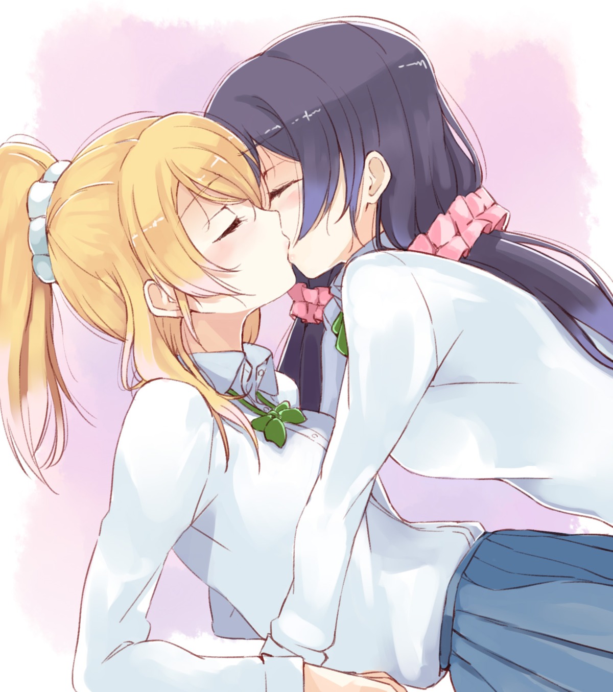 assterism ayase_eli jouzou_tsukasa love_live! seifuku toujou_nozomi yuri