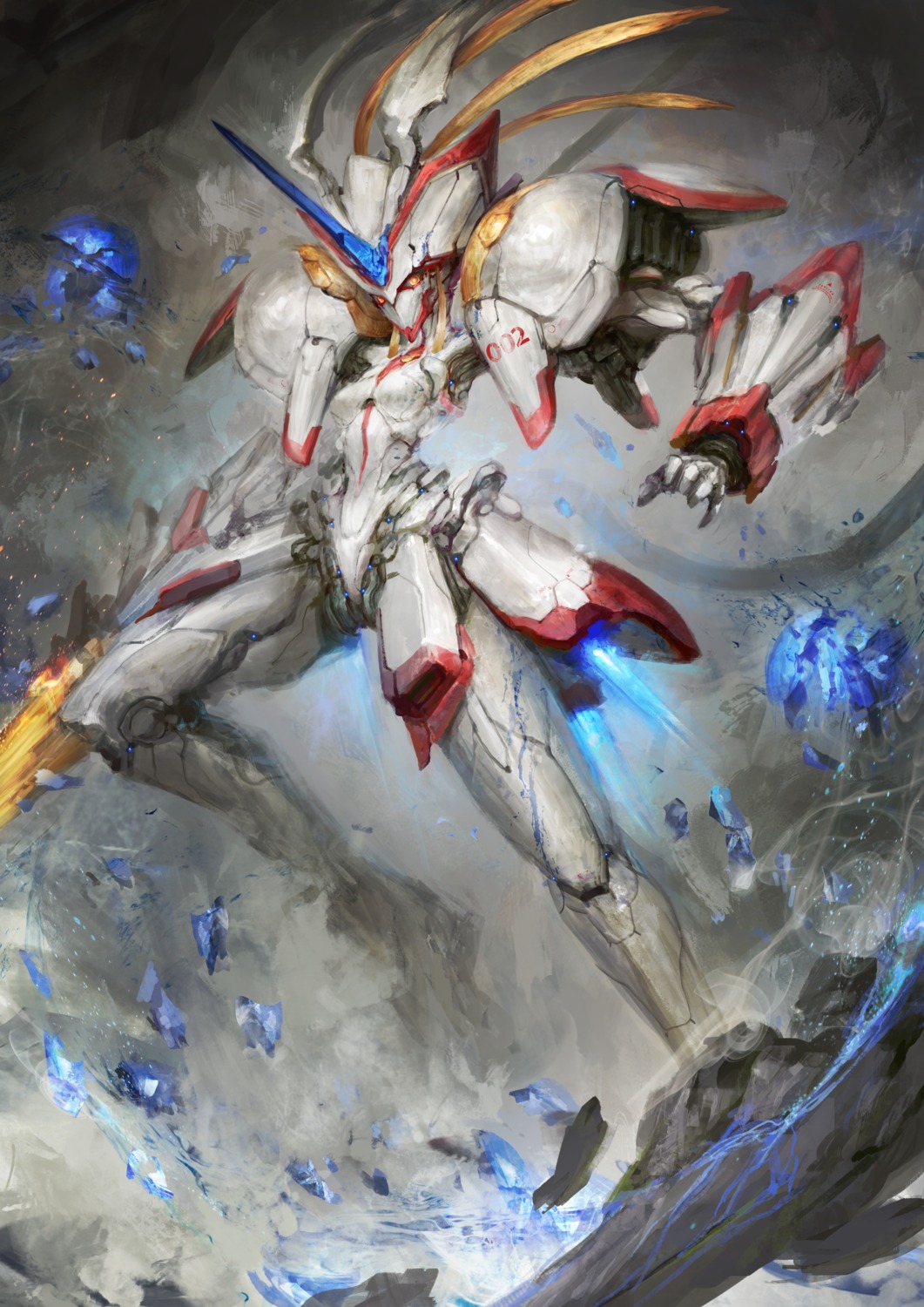 daniel_kamarudin darling_in_the_franxx horns mecha strelizia