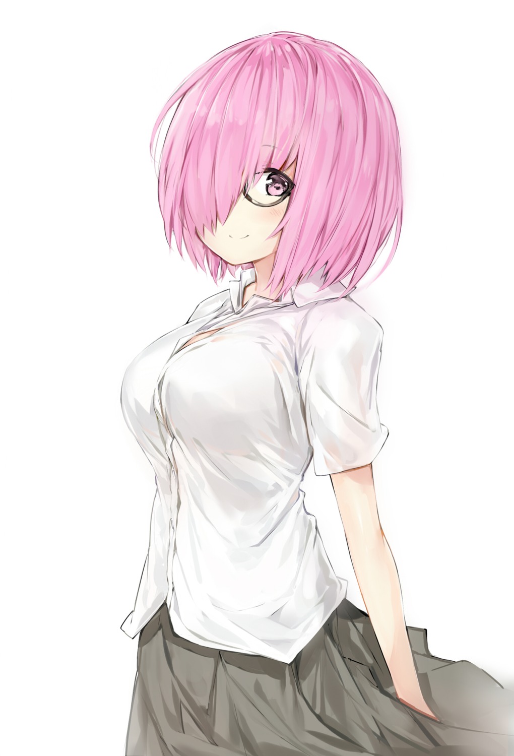 dress_shirt fate/grand_order mash_kyrielight megane silver_(chenwen)