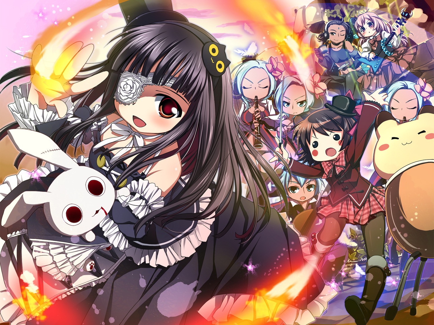 eyepatch gothic_lolita lolita_fashion nagayama_yuunon wallpaper