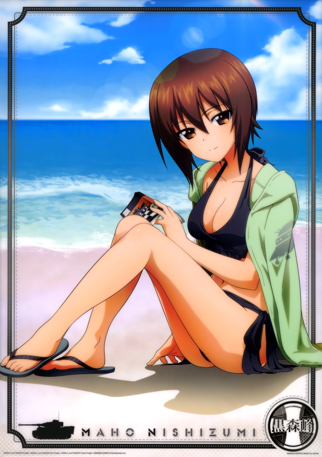 bikini cleavage girls_und_panzer nishizumi_maho swimsuits tagme thong