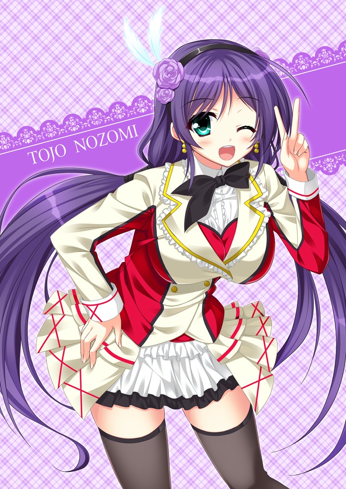 endori love_live! thighhighs toujou_nozomi