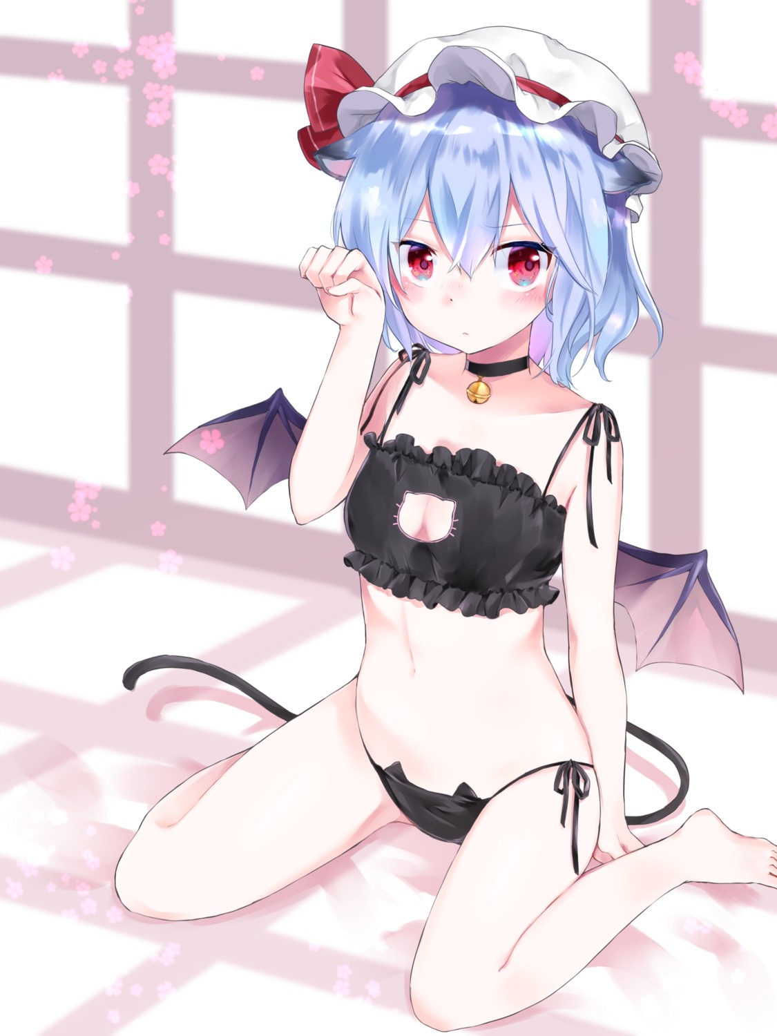 bra cleavage pantsu remilia_scarlet string_panties tail touhou wings yurara_(aroma42enola)