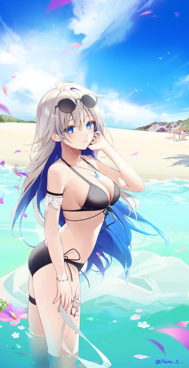 bikini garter megane naru_0 swimsuits wet