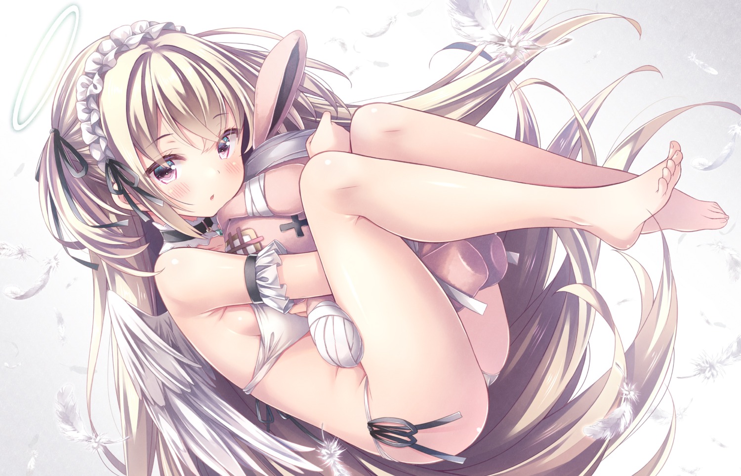 angel bra loli maid pantsu ryo_(botsugo) string_panties wings