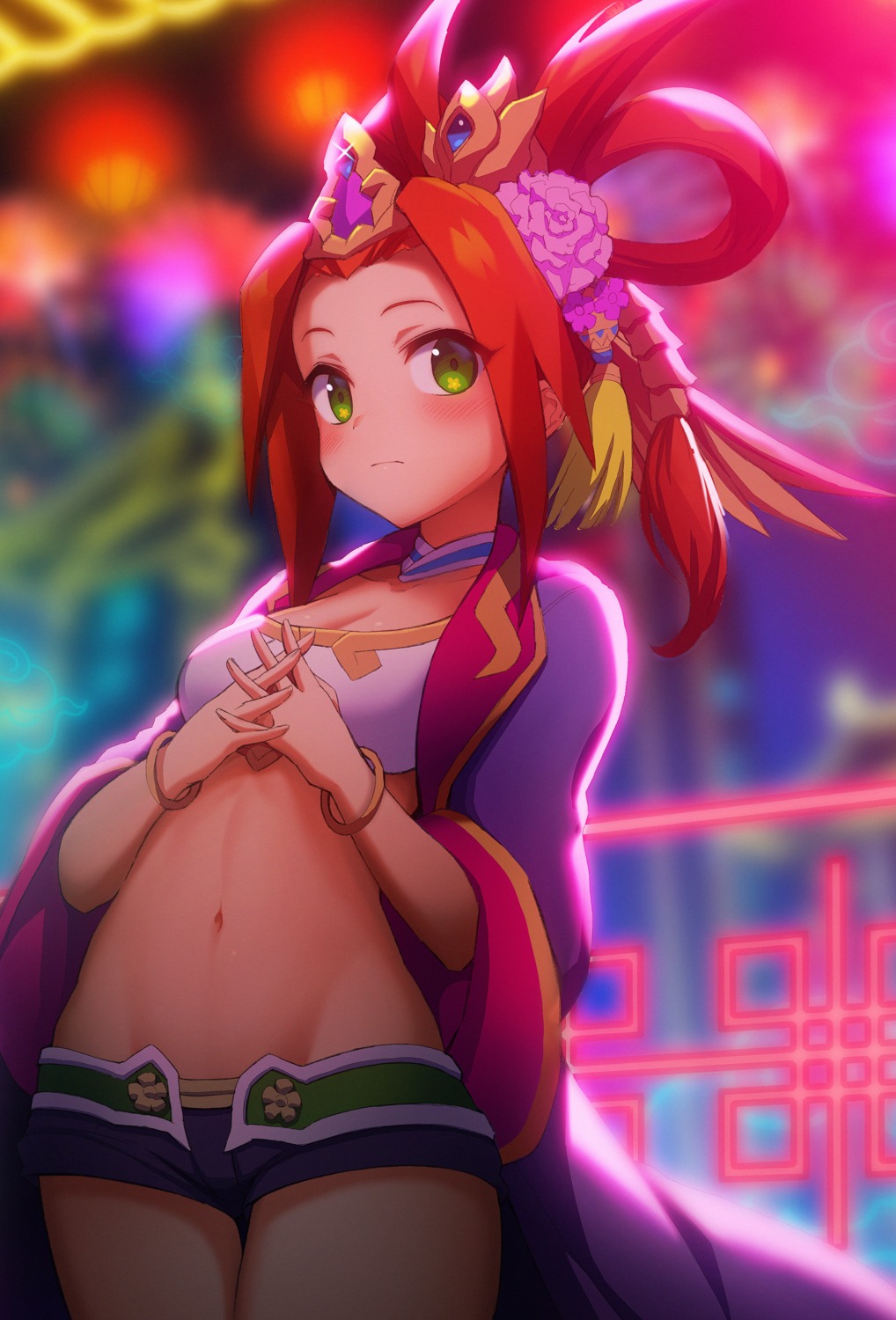 cleavage giba-chan monster_strike sun_shang_xiang sun_shang_xiang_(monster_strike)