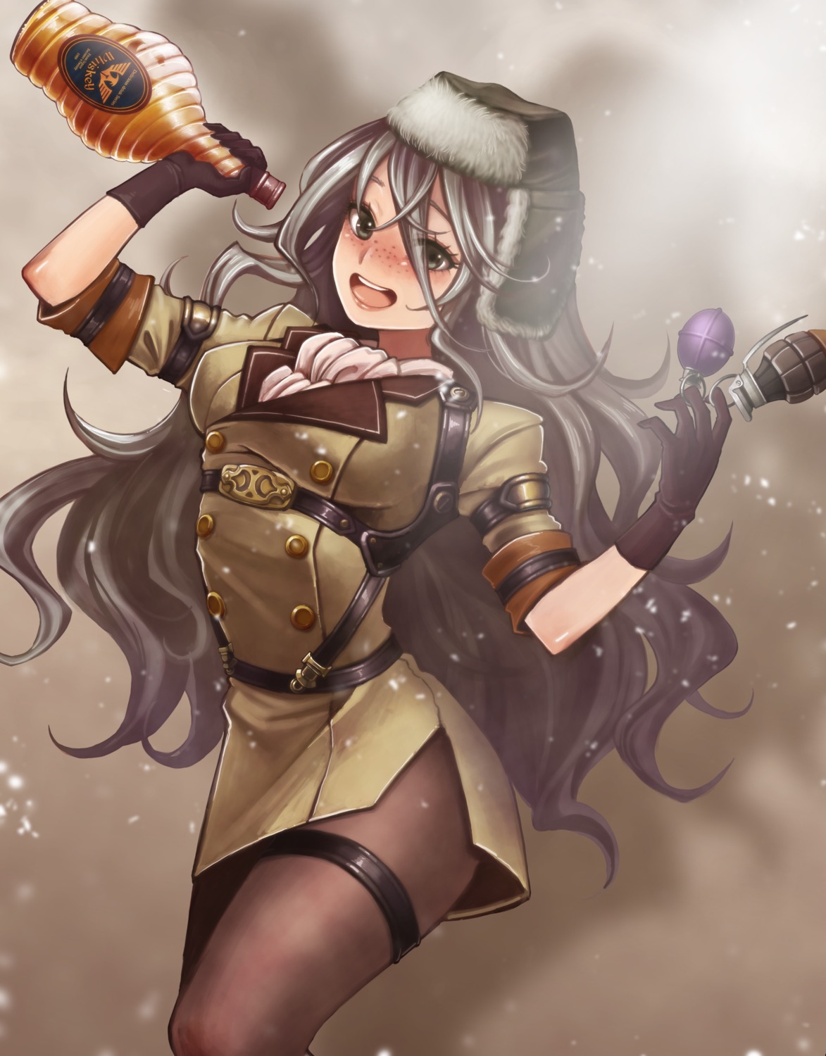 garter okinaga_umanosuke pantyhose uniform weapon