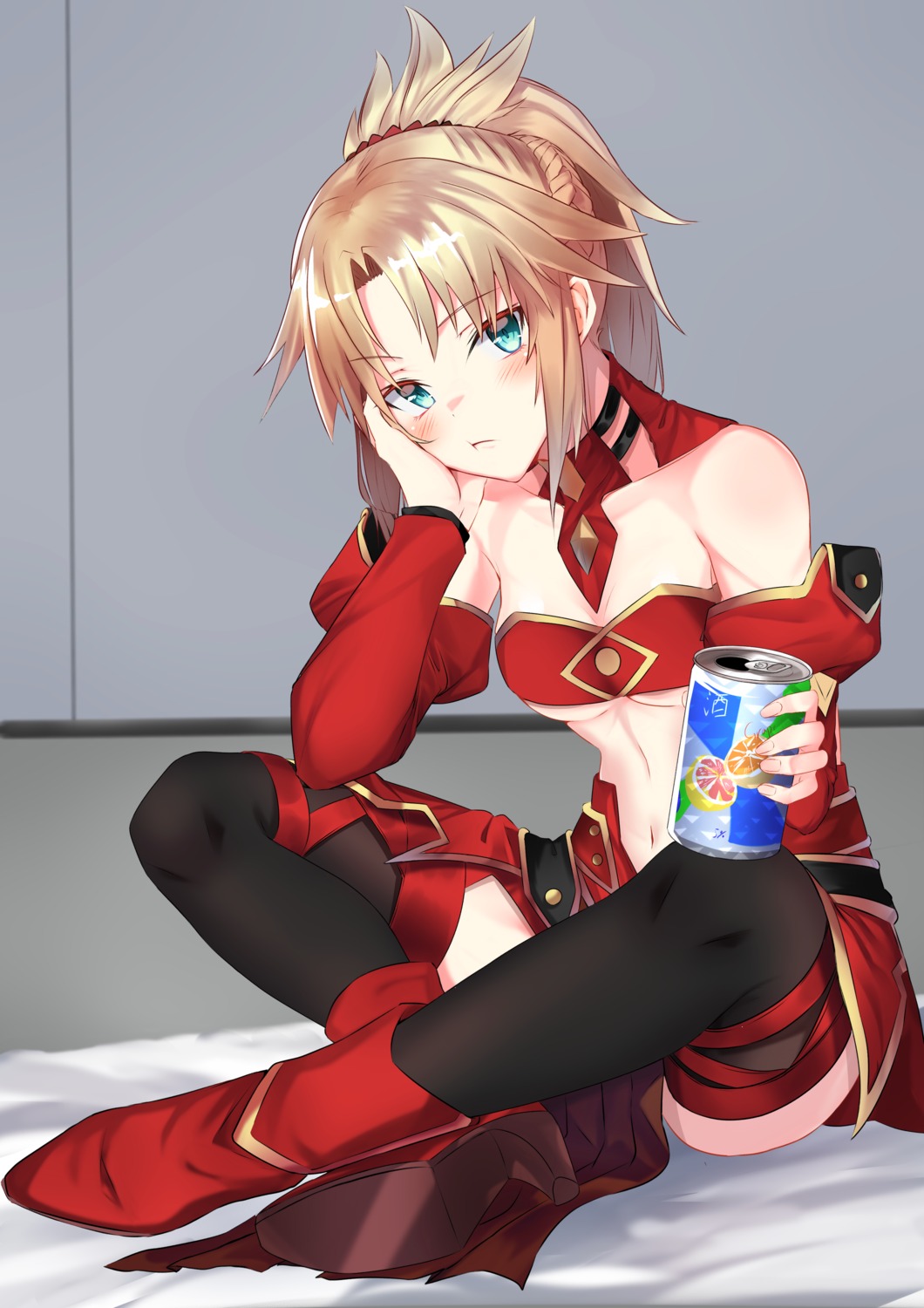 cleavage fate/grand_order heels jun_(aousa0328) mordred_(fate) thighhighs underboob