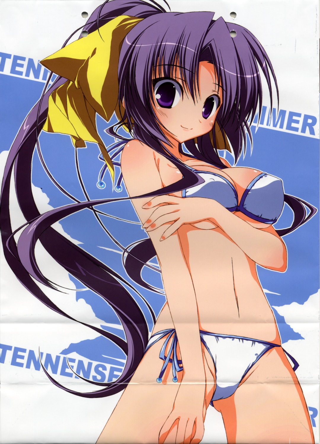 bikini crease kurugaya_yuiko little_busters! suzuri swimsuits tennenseki