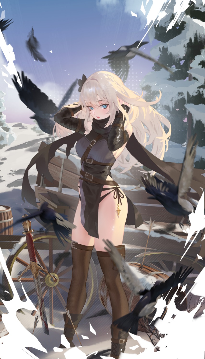 cirilla dress garter pantsu string_panties thighhighs