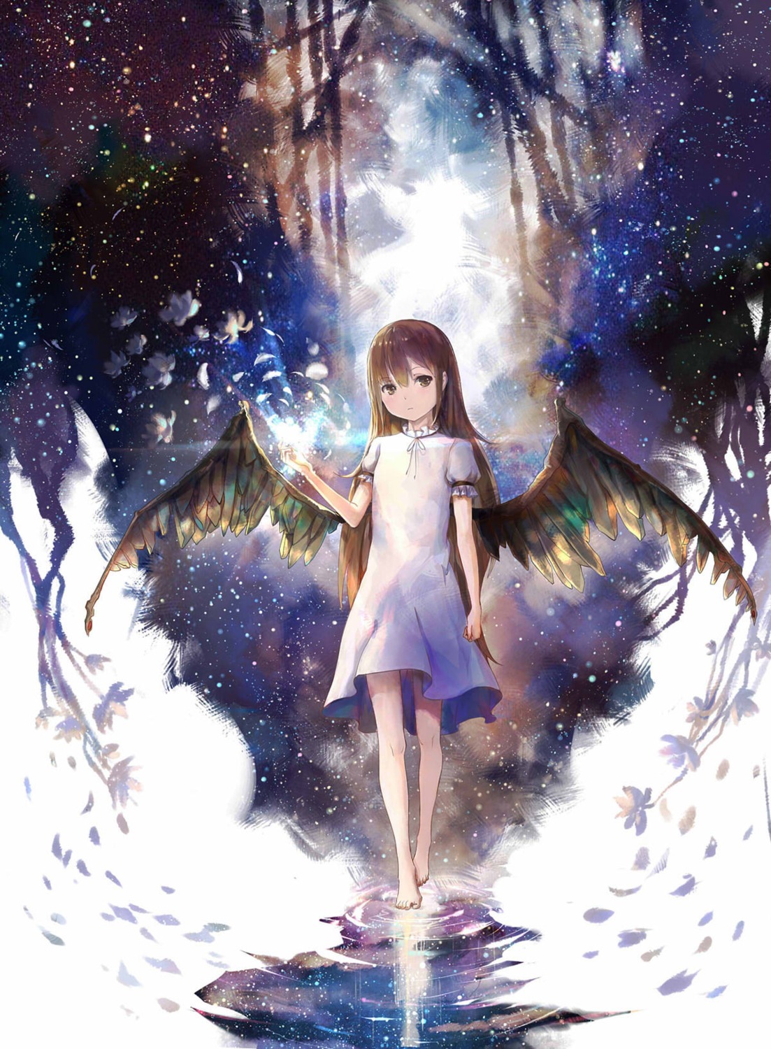 deemo dress feet little_girl sishenfan wings