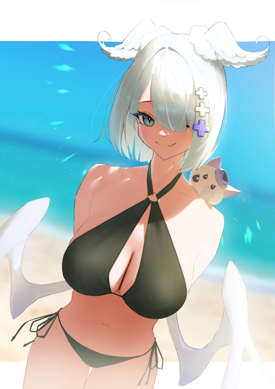 bikini elira_pendora katahaba_deka nijisanji nijisanji_en swimsuits wings