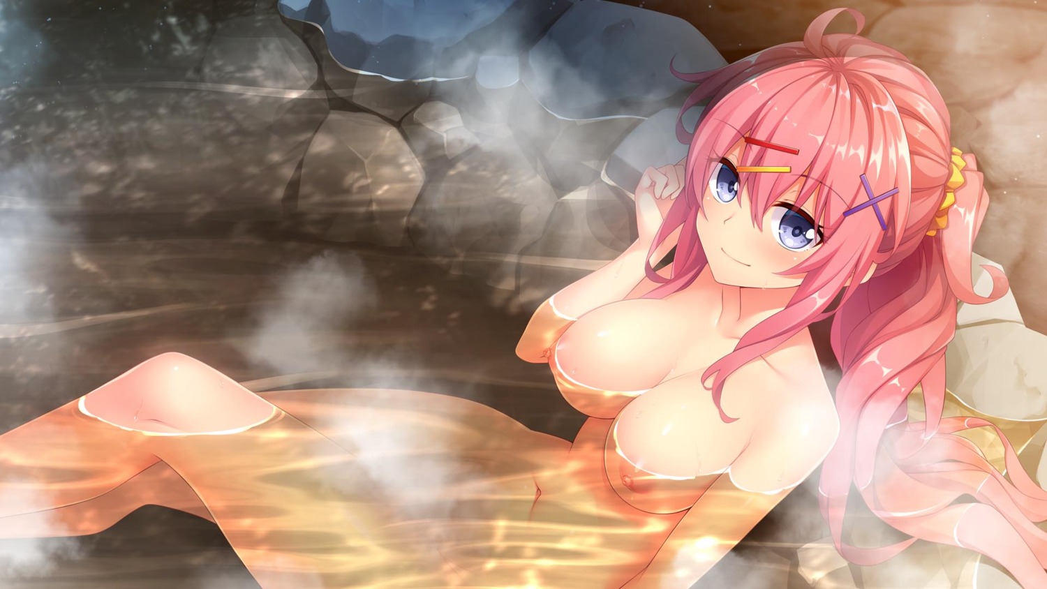 aa-chan_(galko-chan_to_shippori_onsen_ryokou) amusecraft_erotica bathing censored galko-chan_to_shippori_onsen_ryokou_~h_shimakuri_sanpaku_yokka_no_tabi~ naked nipples onsen shuutou_haruka wallpaper wet