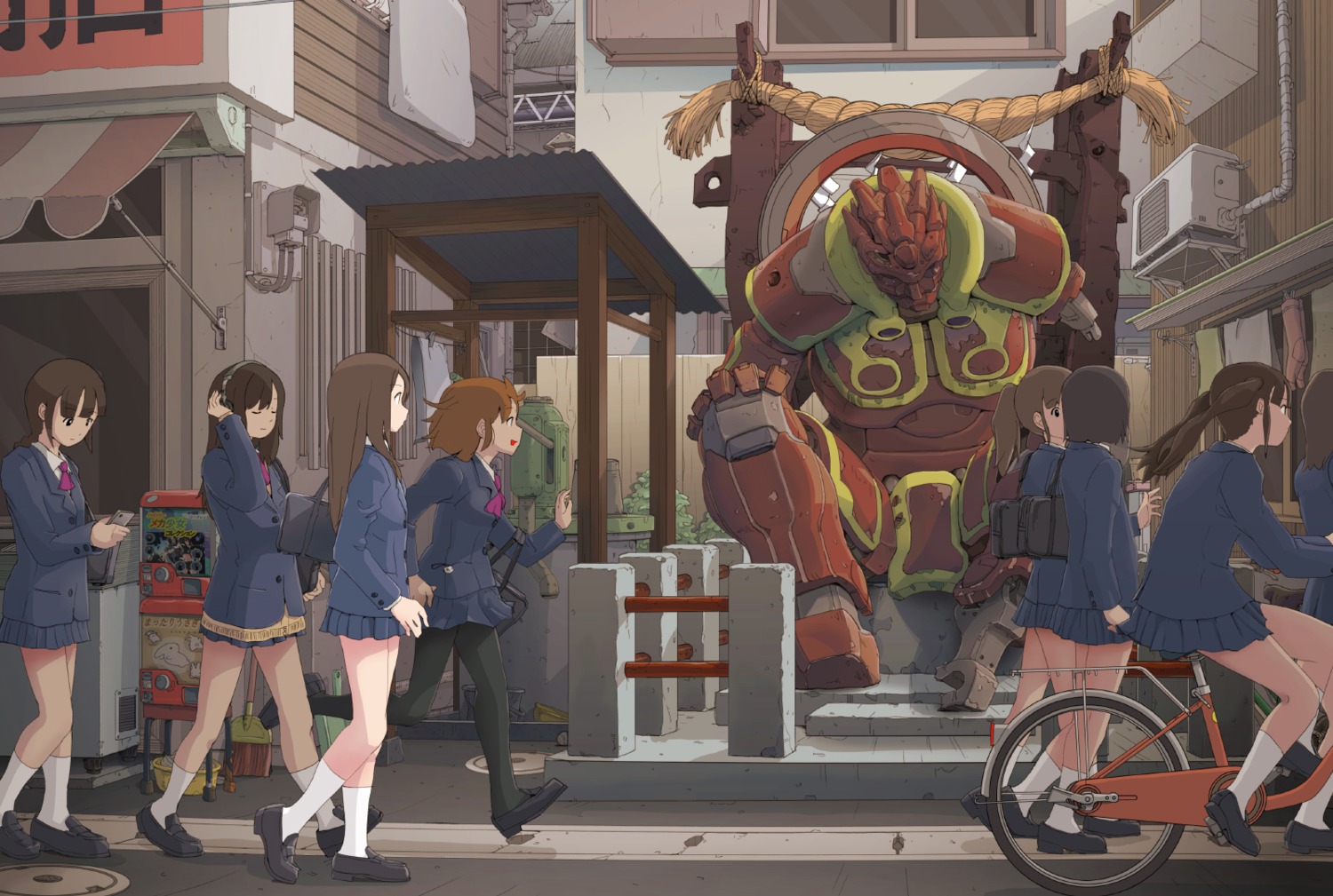 headphones mecha pantyhose seifuku sukabu