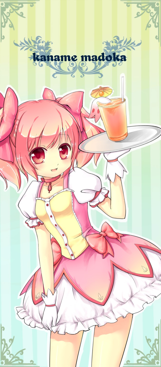 kaname_madoka mahou_shoujo_madoka_magica mingwangshing_haidai waitress