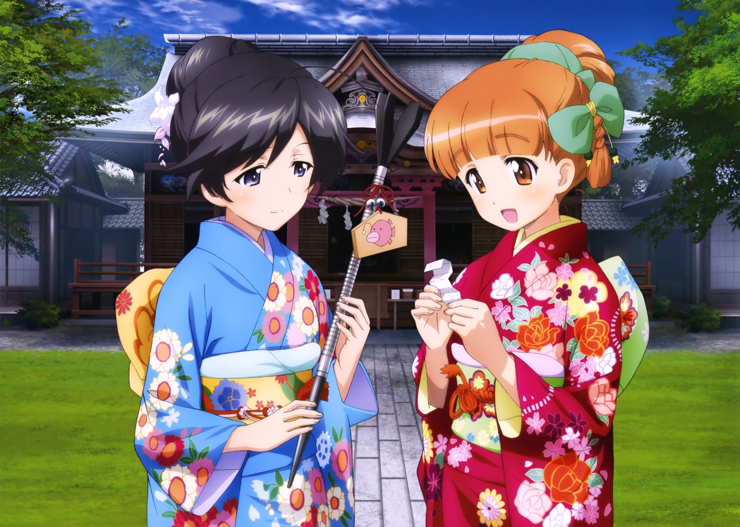 girls_und_panzer isuzu_hana kimono takebe_saori