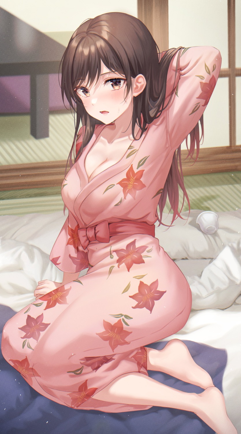 cleavage ichinose_chizuru kanojo_okarishimasu open_shirt tokkyu yukata