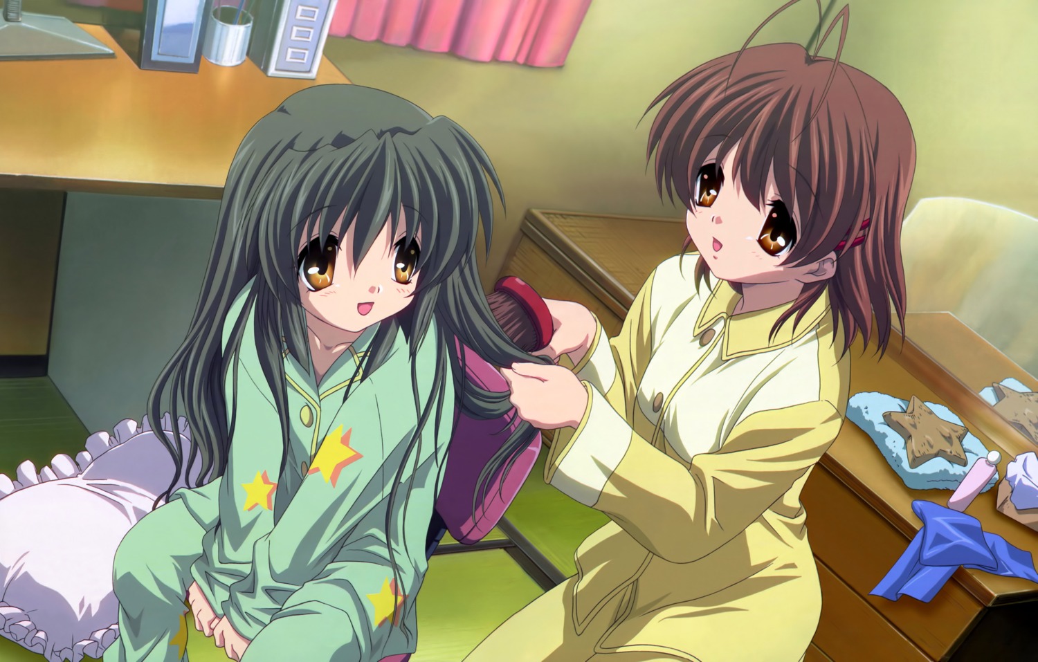 clannad furukawa_nagisa ibuki_fuuko ikeda_kazumi pajama