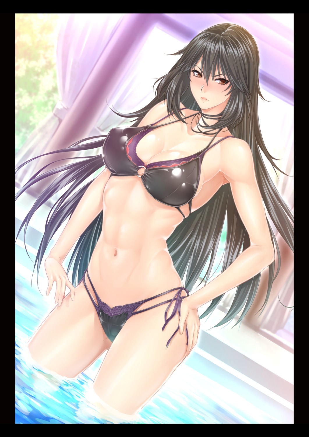 bikini cameltoe cleavage erect_nipples infinite_stratos orimura_chifuyu swimsuits wet z.a.p. zucchini