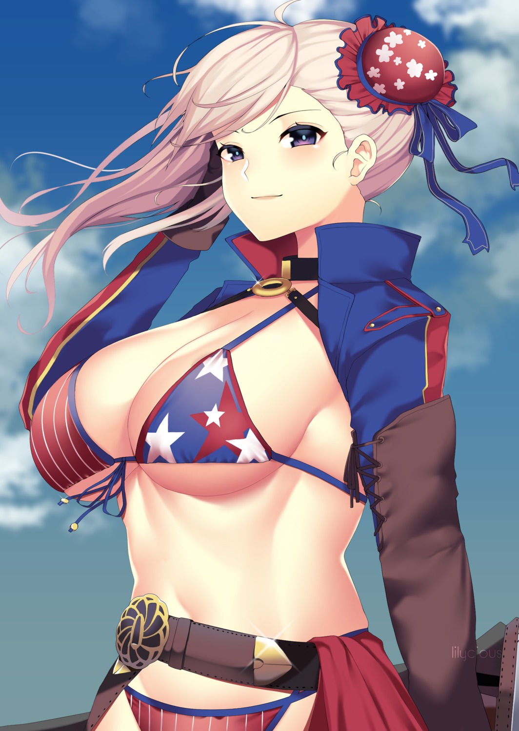 bikini fate/grand_order lilycious miyamoto_musashi_(fate) swimsuits