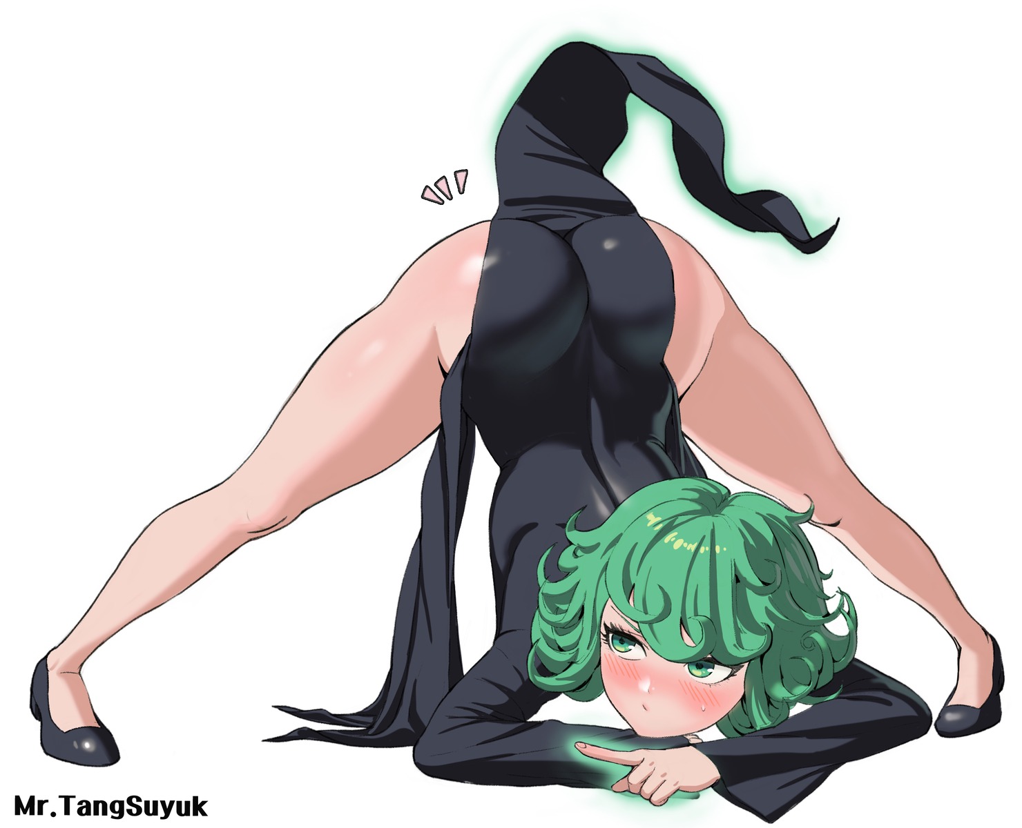 ass dress mr_tangsuyuk one_punch_man skirt_lift tatsumaki_(one_punch_man)