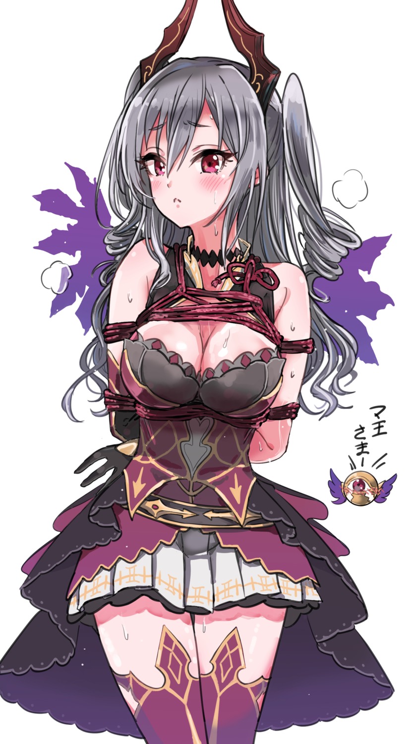bondage horns kanzaki_ranko pizzasi the_idolm@ster the_idolm@ster_cinderella_girls thighhighs wings