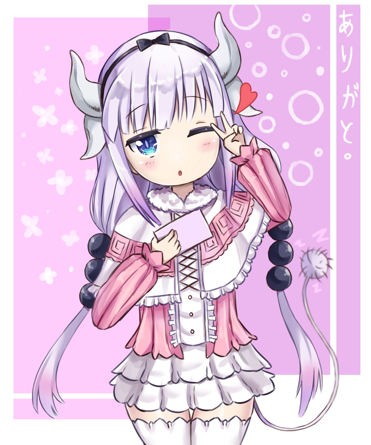 emarex96 horns kanna_kamui kobayashi-san_chi_no_maid_dragon tail thighhighs