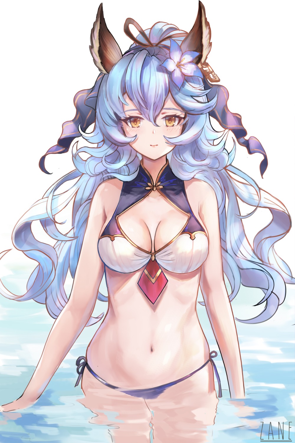 animal_ears bikini ferry_(granblue_fantasy) granblue_fantasy swimsuits sxbzero wet