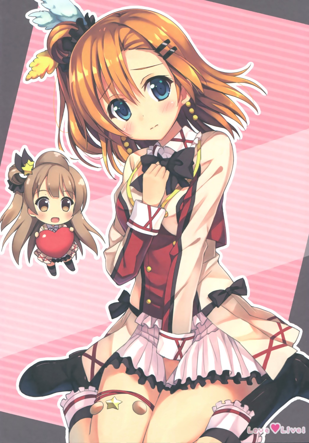 4season chibi kousaka_honoka love_live! minami_kotori saeki_nao thighhighs