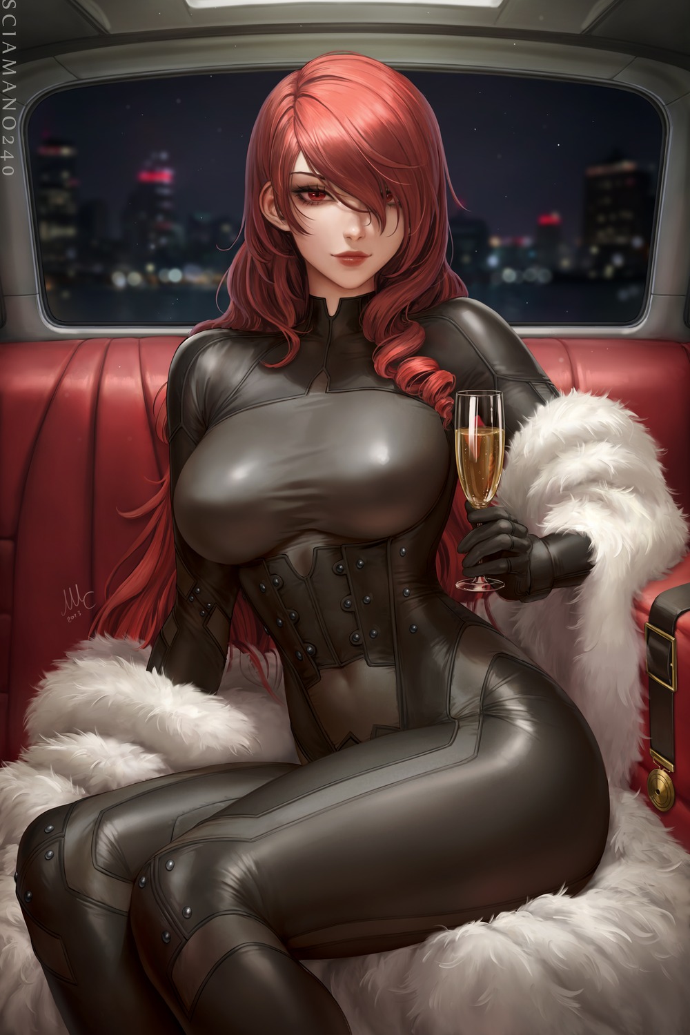 bodysuit erect_nipples kirijou_mitsuru megaten mirco_cabbia persona persona_3 see_through