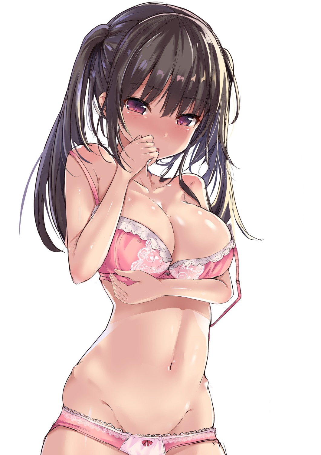 bra breast_hold pantsu panty_pull sumisuzu