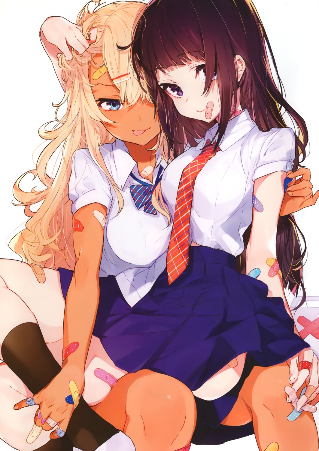 bandaid mika_pikazo seifuku yuri