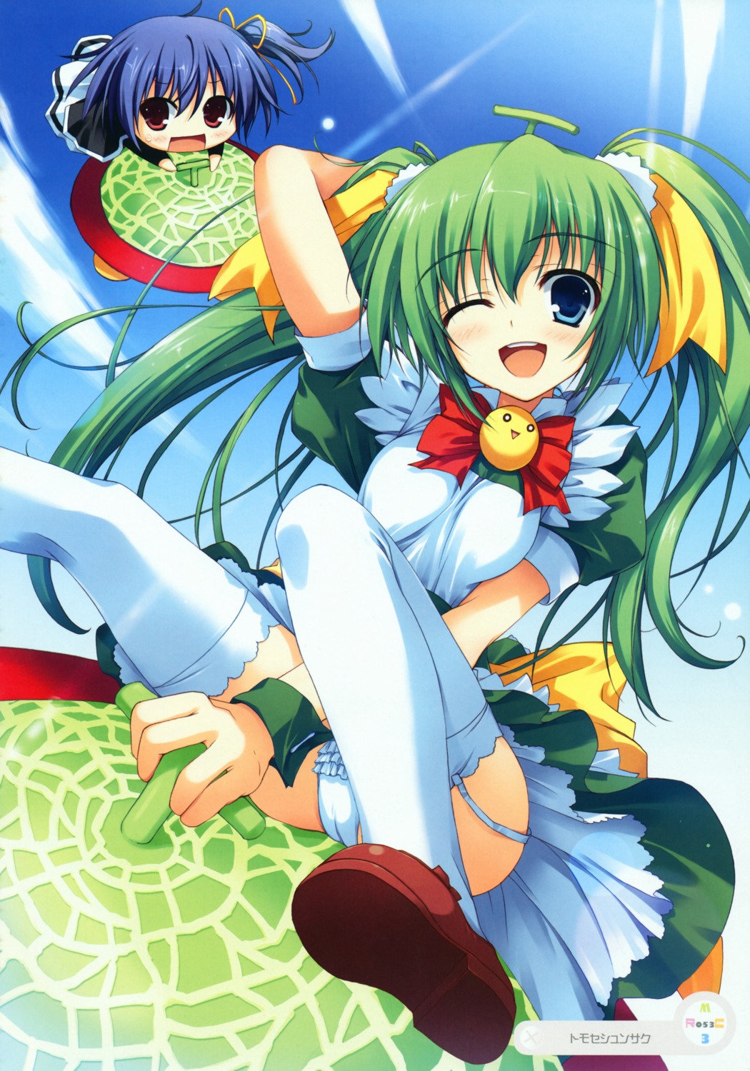 black_lemon-chan cameltoe melon-chan melonbooks melongirls mugenkidou pantsu stockings thighhighs tomose_shunsaku