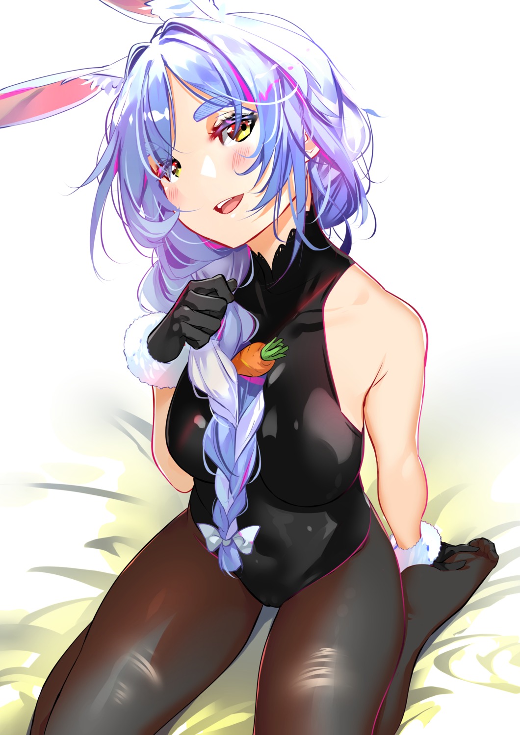 animal_ears bunny_ears bunny_girl hololive pantyhose sydus torn_clothes usada_pekora