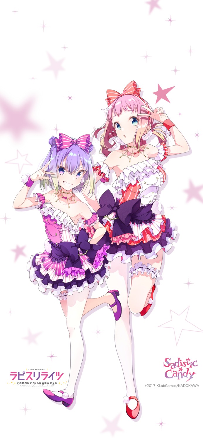 angelica_(lapis_re:lights) garter heels lapis_re:lights lucifer_(lapis_re:lights) no_bra u35 uniform