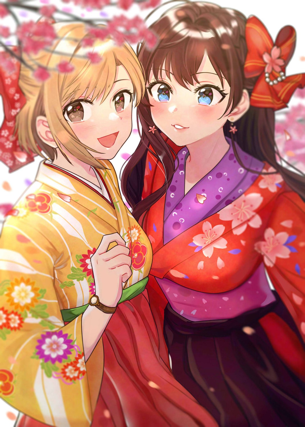 aiba_yumi ichinose_shiki kimono the_idolm@ster the_idolm@ster_cinderella_girls tomato_omurice_melon