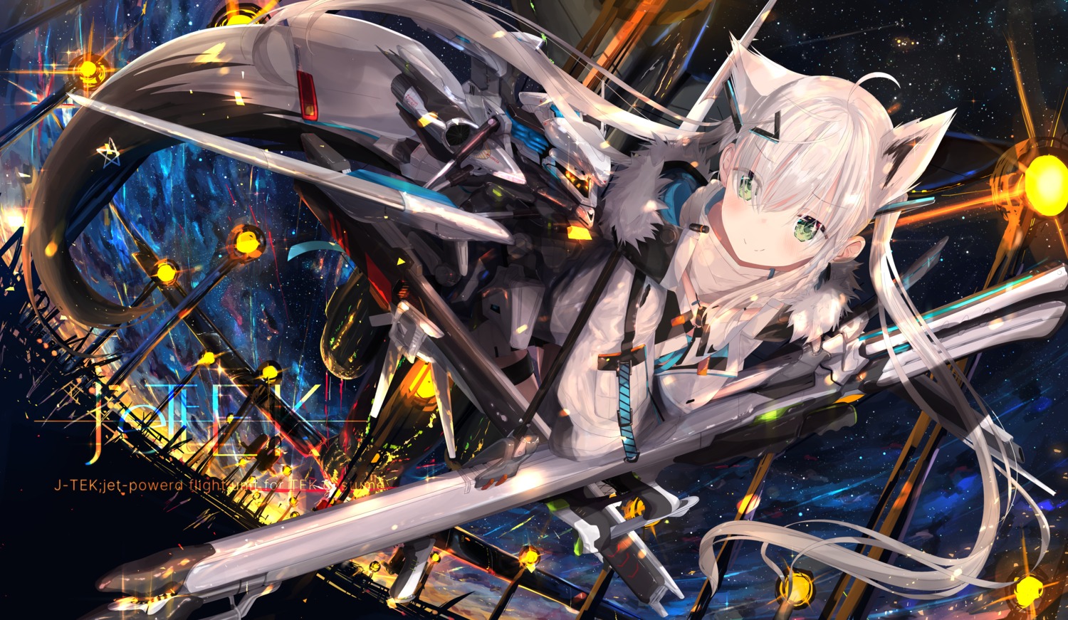 animal_ears force_(fossan_01) garter hololive hololive_gamers kitsune shirakami_fubuki tail weapon