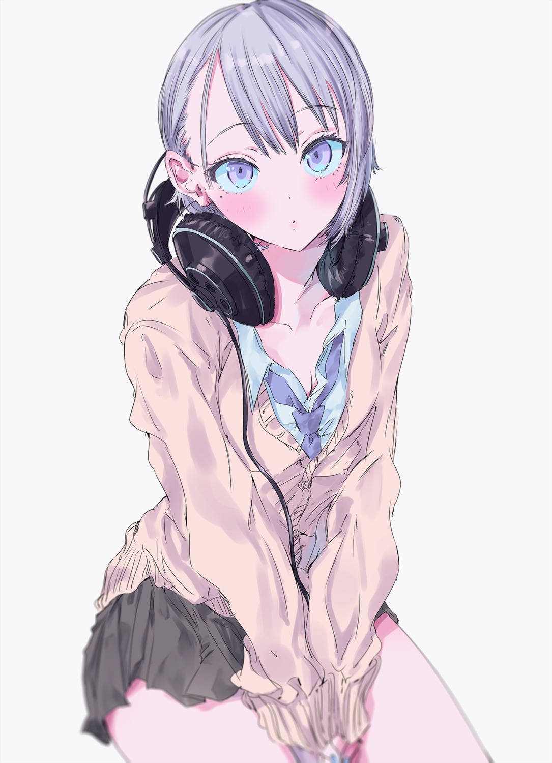 cleavage headphones najuco seifuku sweater