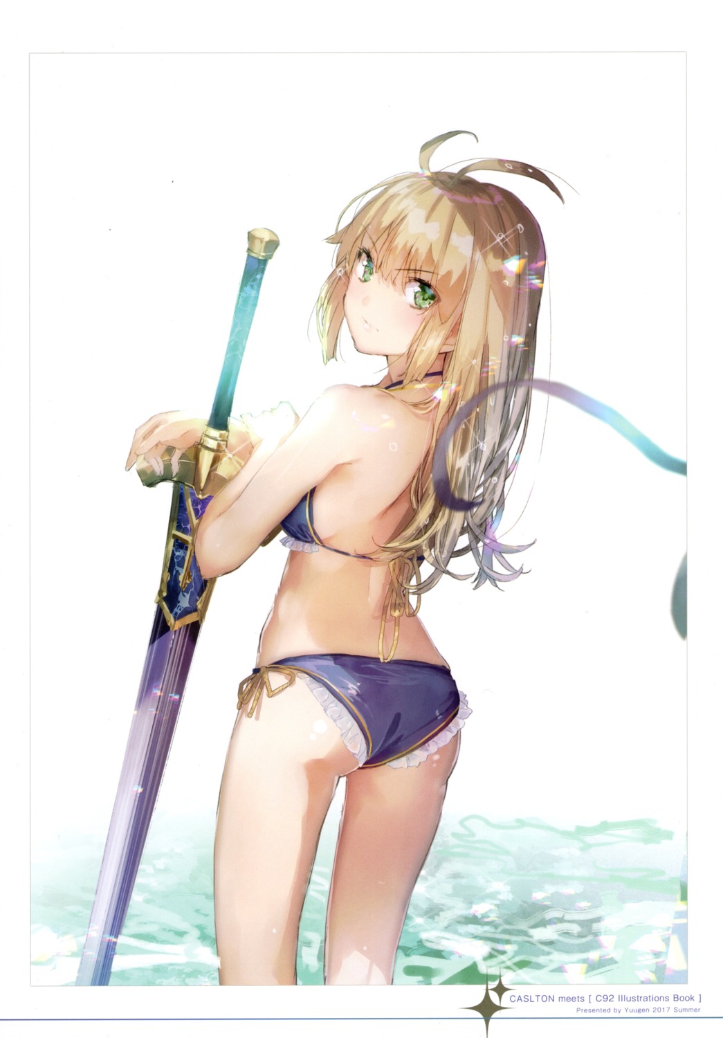 bikini fate/grand_order saber swimsuits sword yuugen