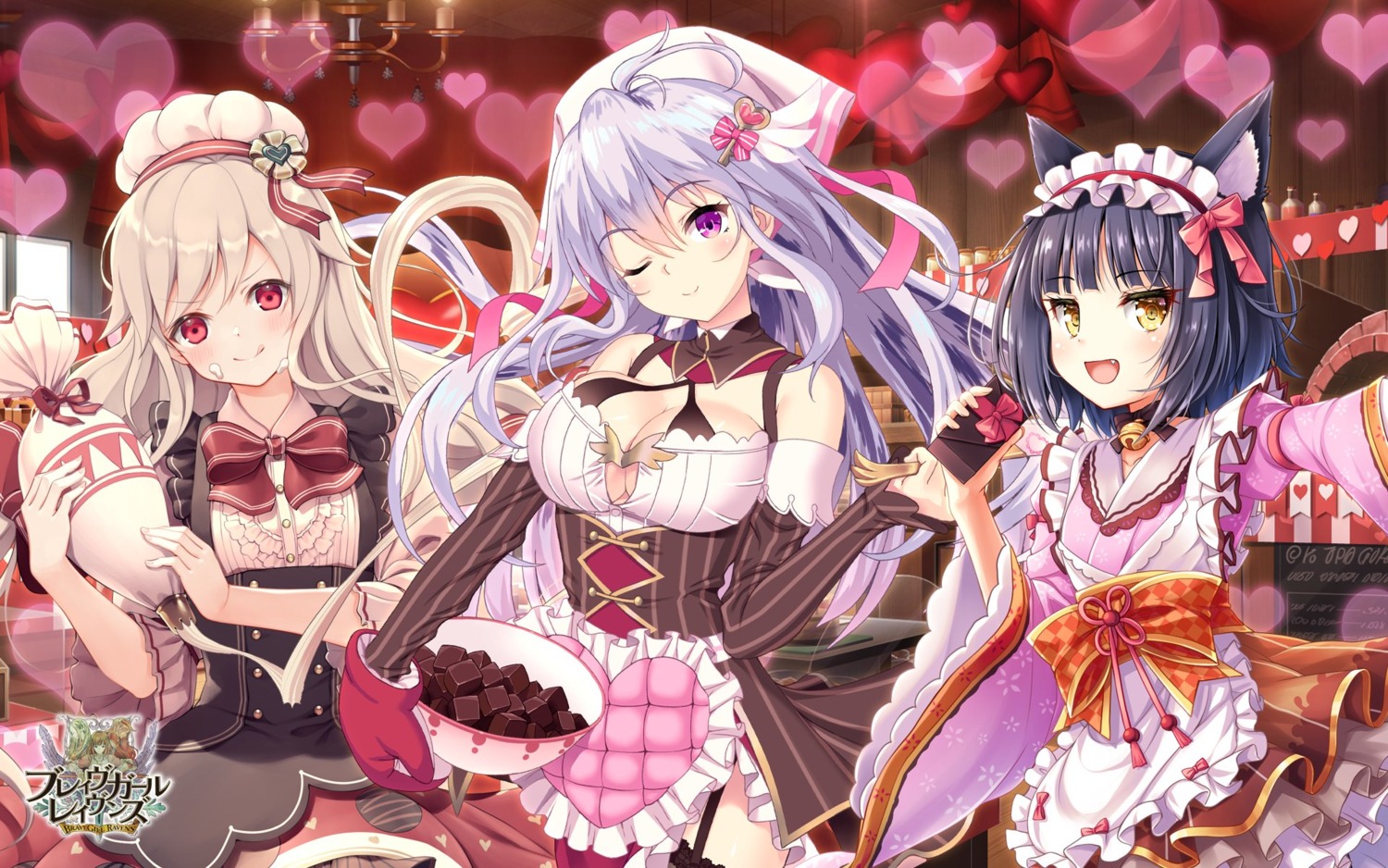 brave_girl_ravens cleavage cream maid stockings tagme thighhighs valentine wa_maid wallpaper